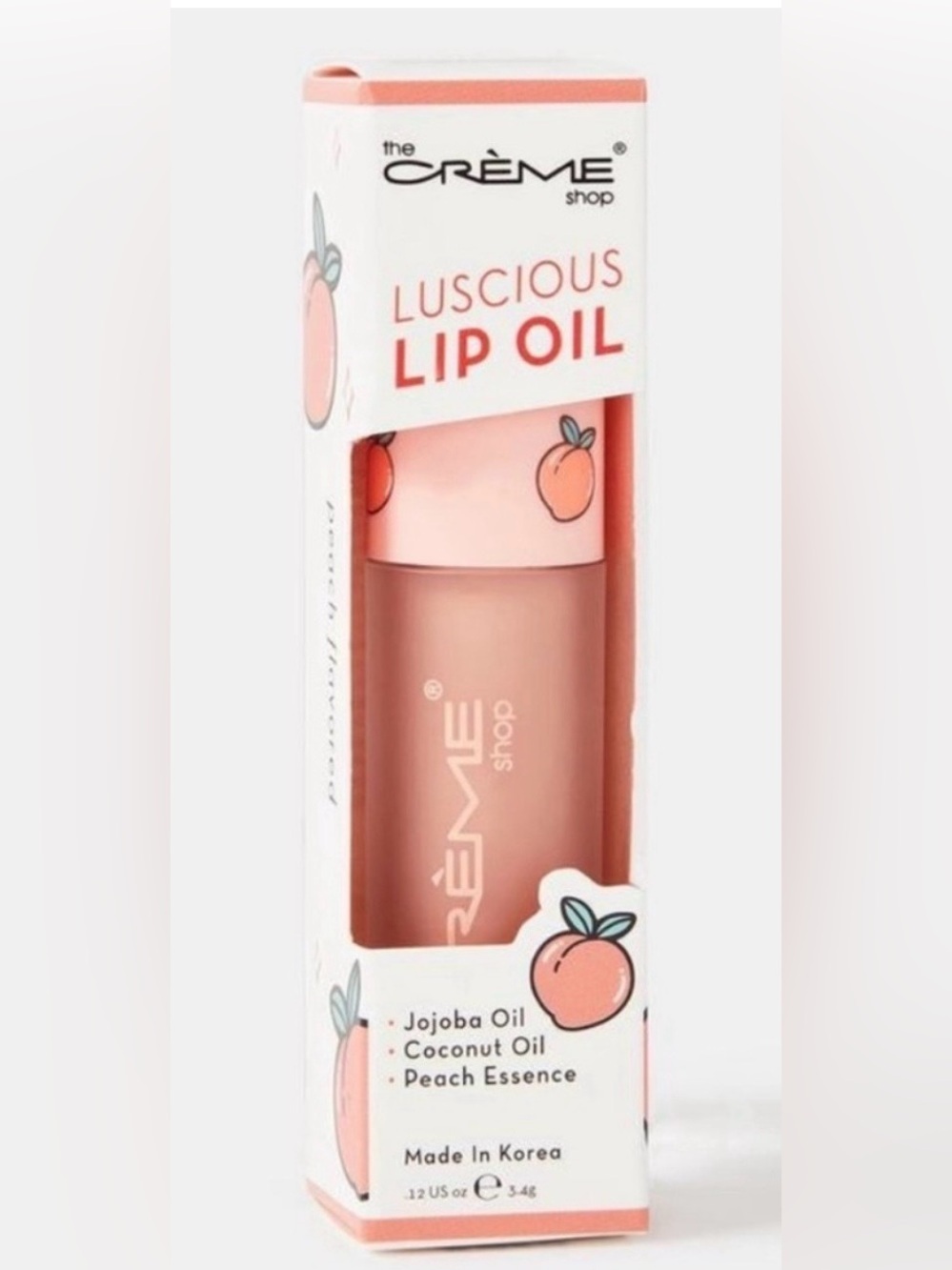 The Crème Shop Luscious Lip Oil in “Peach Cobbler” NIB